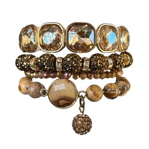 Rich & Golden Bronze Bracelet Set